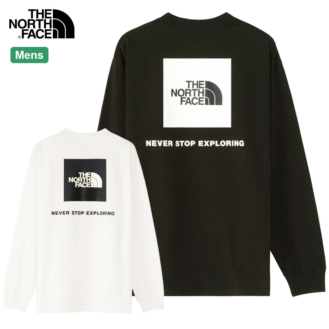 楽天noa department store.【国内正規品】ノースフェイス メンズ○新作○L/S バックスクエアロゴロンT（S M L XL）ユニセックス メンズ ロンT 長袖 Tシャツ トップス【メール便不可】NT32442