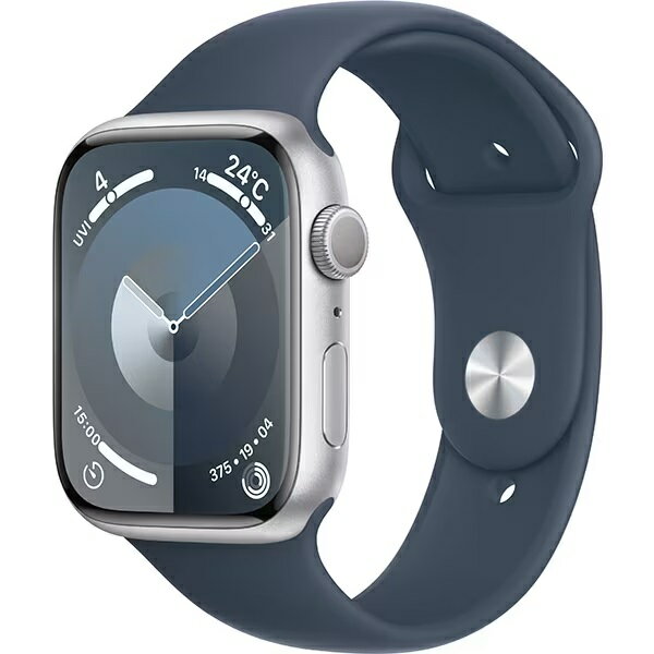【新品】Apple Watch Series 9 45mm [ MR9D3J/A ] シルバー/ストームブルースポーツバンド S/M GPSモデル