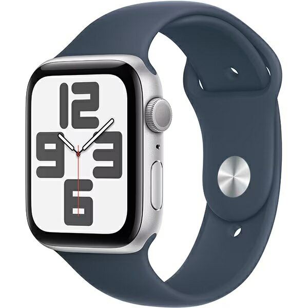 【新品】Apple Watch SE 第2世代 44mm [ MREC3J/A ] シルバー/ストームブルースポーツバンド S/M GPSモデル