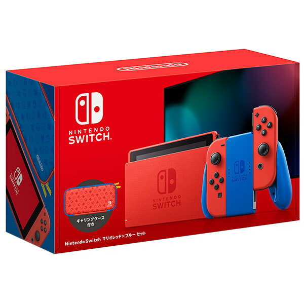【新品外箱傷みあり】Nintendo Switch マリオレッド×ブルー セット ※外箱傷み有り