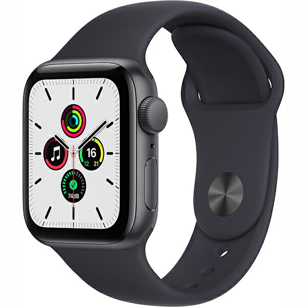 【新品】Apple Watch SE 40mm [ MKQ13J/A ] スペースグレイアルミニウムケースとミッドナイトスポーツバンド GPSモデル