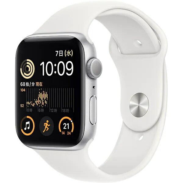 【新品】Apple Watch SE 第2世代 44mm [ MNK23J/A ] シルバー/ホワイトスポーツバンド GPSモデル