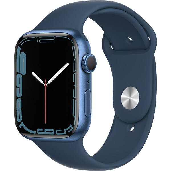 【新品外箱傷みあり】Apple Watch Series 7 45mm [ MKN83J/A ] アビスブルースポーツバンド GPSモデル ※外箱傷み有り