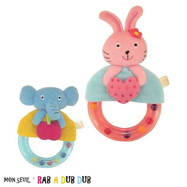 506099/RUB A DUB DUB/R.ベビーガラガラ「ウサギ」/モンスイユ/ラブアダブダブ/キッズ/ベビー/アニマル/おもちゃ/あそび/ラビット