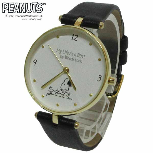 スヌーピー PNT009-3 コミックアートウォッチ ブラック スヌーピー 時計 グッズ 大人 向け プレゼント SNOOPY WATCH COLLECTION フィールドワーク 腕時計 ファッションウォッチ バンド リスト Watch トケイ おしゃれ 雑貨 ギフト プレゼント