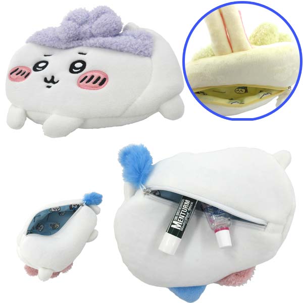 cw46281-83 ちいかわ ダイカットポーチ ちいかわ ハチワレ うさぎ 粧美堂 chiikawa かわいい プチプラ ナガノ メイクポーチ 小物入れ アクセポーチ ぬいぐるみ ポーチ SHO-BI ショービ 雑貨 ファッション 化粧品の商品画像 2