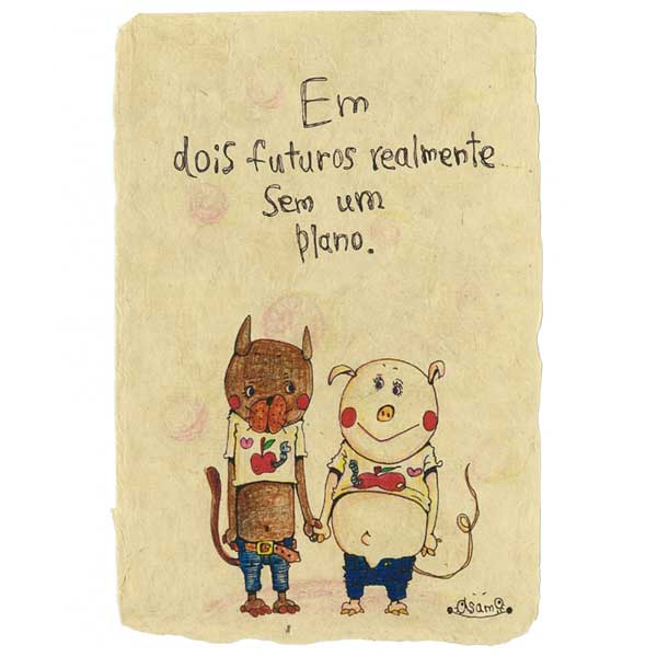 ◇選べる3P¥555対象商品◇KU34 くぼたあさみ アートポストカード(Em dois futuros realmente sem um plano)はがき ...