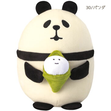 zcb-17724-30-2ps-1「もっちりマスコット(笹餅パンダ)S・M2点セット」デコレ concombre コンコンブル ぬいぐるみ ドーナツにゃんこ おむすびわんこ アイスかえる 笹餅パンダ 福猫だるま おすもう猫