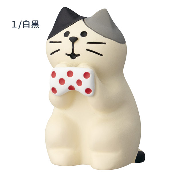 ZCB-86140-1「ゴシゴシ猫(茶白・白黒)」デコレ concombre コンコンブル ぽかぽか銭湯 まったり湯 コンコン商店街 インテリア 飾り 装飾 フィギュア DECOLE ギフト プレゼント [3]