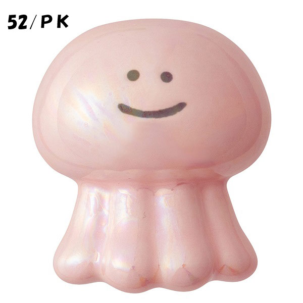 MG-90151-52「クラゲ箸置き」Jelly fish table ware ブルー ピンク ラスター加工 キラキラ うみ 海 仲間たち DECOLE デコレ 食器 台所 陶製 キッチン 装飾 インテリア 小物 ギフト プレゼントの商品画像 3