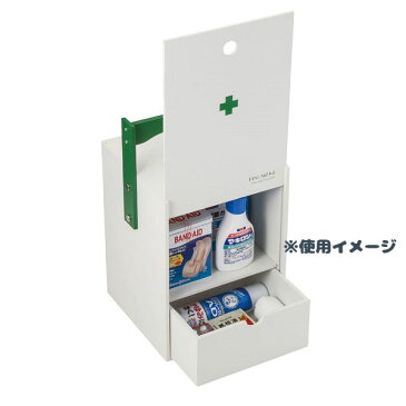 【お取り寄せ】イシグロ 60059 デザイン小物 W20.3×D19×H33.5cm 救急箱 おかもち型 ホワイト 装飾 インテリア 収納