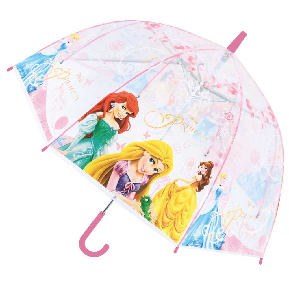 32431 ディズニープリンセス 子供ビニール傘 Disney サイズ：55cm 雨 梅雨 レイン アンブレラ ファッション 服飾 おでかけ キッズ ギフト プレゼント