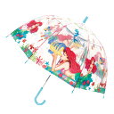 32467 子供ビニール傘 アリエル フラワー 55cm Disney ディズニー プリンセス princess 雨 梅雨 レイン アンブレラ ファッション お...