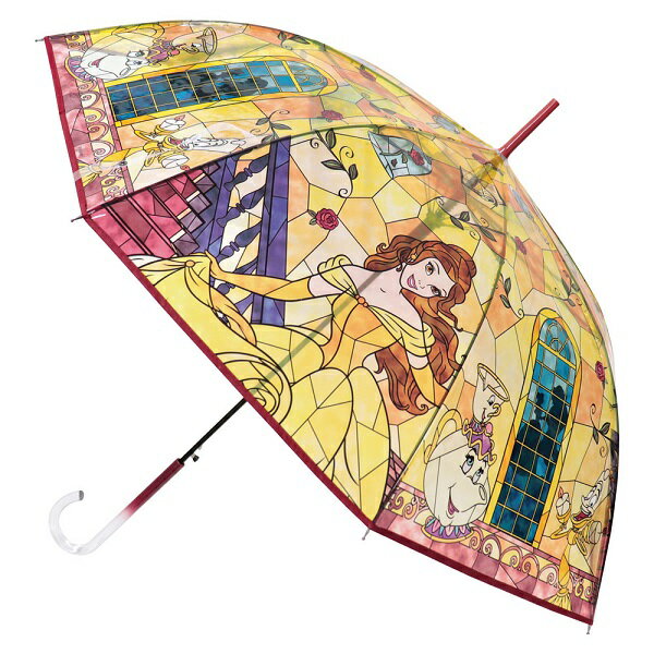32472 ステンドグラス傘 ベル 60cm 長傘 ジャンプ ディズニー Disney レディース 女性 おしゃれ ワンタッチ 親骨 グラスファイバー仕様 ポリエステル ジェイズプランニング ファッション カサ かさ 服飾 雑貨 梅雨 季節 レイン ギフト プレゼントのサムネイル