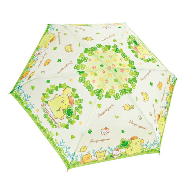 Rakuten - 90488 キャラクター 折畳傘 ポムポムプリン クローバー 53cm SANRIO サンリオ 携帯 レイン 雨 アンブレラ 梅雨 服飾 グッズ 通勤 通学 通園 安全ろくろ仕様 耐風骨仕様 ギフト プレゼント