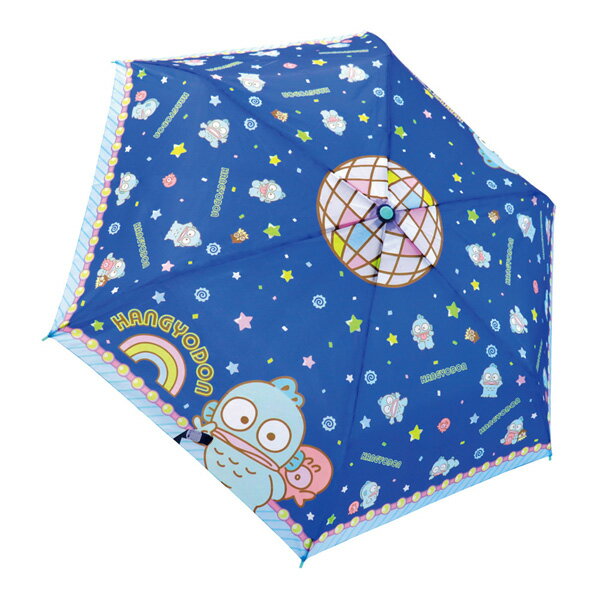 90503 キャラクター 折畳傘 ハンギョドン カラフルスター 53cm SANRIO サンリオ 携帯 レイン 雨 アンブレラ 梅雨 服飾 グッズ 通勤 通学 通園 安全ろくろ仕様 耐風骨仕様 ギフト プレゼント