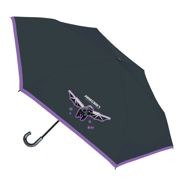 Rakuten - 98128 MINECRAFT パープル 晴雨兼用 折畳傘 50cm マインクラフト 任天堂 手開きタイプ 裏面黒コーティング 雨 日除け 紫外線 レイン 梅雨 外出 携帯 ギフト プレゼント