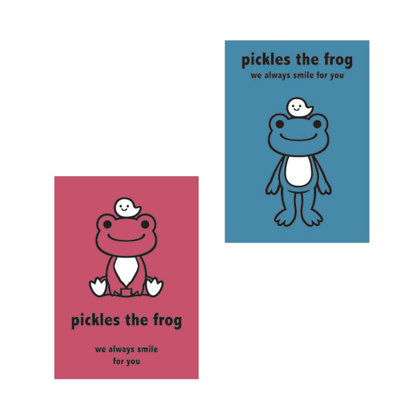 【セール☆4】【ネコポス便発送可】194985-92-set ナカジマコーポレーション かえるのピクルス ピクルス ポストカード2枚セット 異なる絵柄 立ちBL...