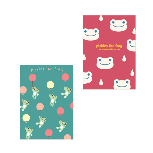【セール☆4】【ネコポス便発送可】195081-98-set ナカジマコーポレーション かえるのピクルス ピクルス ポストカード2枚セット 異なる絵柄 フェイス...