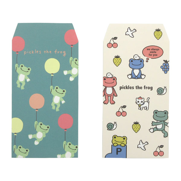 【セール☆4】【ネコポス便発送可】195203-10-set ピクルス ぽち豆封筒(5枚入り)×2種セット フルーツBE&風船GR pickles the fr...