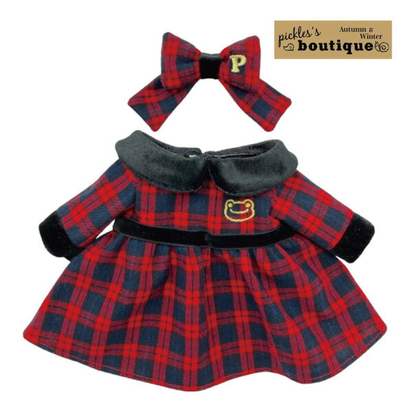 【ネコポス便発送可】215611-25 かえるのピクルス チェックドレスセット pickles the frog ピクルス pickles's boutique...
