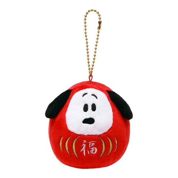 Rakuten - 685240 だるまスヌーピー キーチェーンマスコット ぬいぐるみ H8.5cm peanuts ピーナッツ snoopy キーホルダー 達磨 縁起 Sekiguchi セキグチ