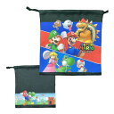 MBS-1048-BK スーパーマリオ 巾着 M サイズ SUPER MARIO 任天堂 nintendo ゲーム game スィッチ switch 約W270×H280mm ポリエステル 入園 入学 着替え 小物入れ 子供 キッズ 学校 袋物 お祝い 収納 準備 ポリエステル ギフト プレゼント