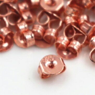 【メール便可】【10ペア】ピアスのキャッチ 5mm 金属タイプ ローズゴールド シルバー925 スターリングシルバー ピアス用 ピンクゴールド イヤリング 耳飾り 留め具 アクセサリー製作 ハンドメイド 手芸