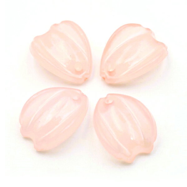 乐天商城 - 【メール便可】【10個入り】桜の花びらビーズ 12mm×16mm 小型 桜 さくら サクラ 花 フラワー 花びら 花弁 ピンク ゆめかわ 透明 桜型 アクリル ビーズパーツ ハンドメイド アクセサリーパーツ 手芸 材料