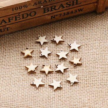 【メール便可】【1個入り】星のウッドパーツ 14mm×11mm スター アニマル チャーム エスニック ナチュラル 天然素材 ネックレス ペンダント ピアス イヤリング アクセサリーパーツ ハンドメイド 手作り 手芸 クラフト