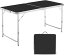 アウトドア テーブル キャンプ テーブル 折りたたみ 高さ3段階調整可能 120×60×(55-62-70)cm ピクニック レジャー キャンプ用 ブラック