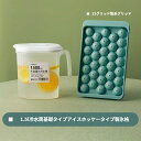 ワンダフルデーP10倍／麦茶ポット 洗イヤスイ 横置キ 食洗機対応 耐熱ガラス 冷水筒 製氷皿 33個取リ ピッチャー 1.5リットル 1.5L ウォーターピッチャー オ茶ポット サーバー スリムジャグ 広口 持チヤスイ 冷蔵庫 ボトル 蓋 フタ付キ