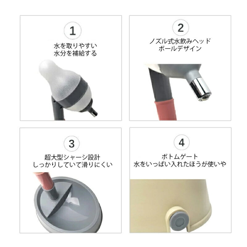 ペット用水飲み器 ケージ取り付け型 簡単設置 自動給水 ペットボトル対応 外出 留守 2