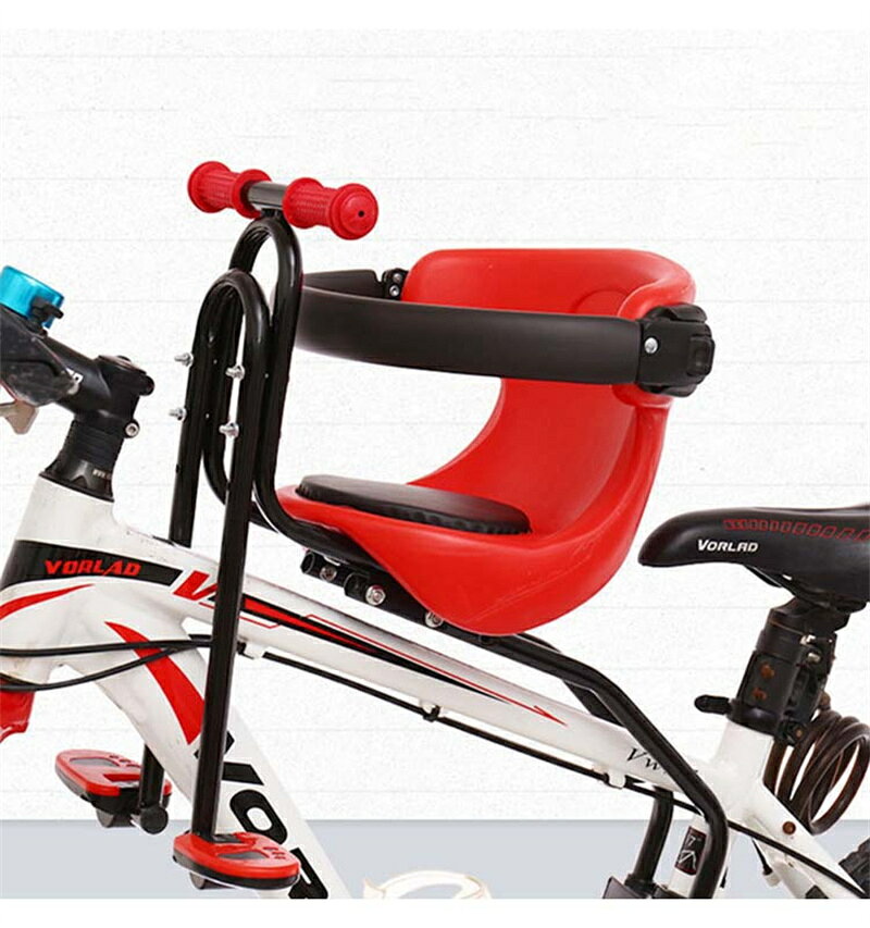 マウンテンバイクのフロントチャイルドシートマウンテンバイク 子供乗せ自転車 フロント 乗り降り安い 自転車前用 シートマット 2