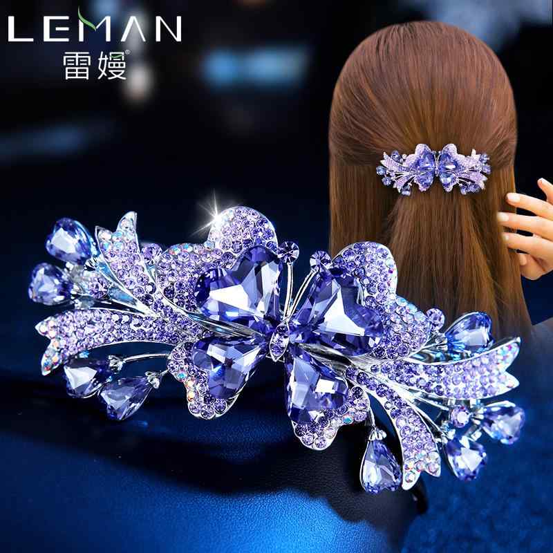 樂天商城 - ヘアアクセサリー エレガント 髪飾り ヘアピン 女性 蝶 ネクタイ ラインストーン ヘアピン クリップ ヘッド フラワー クリップ