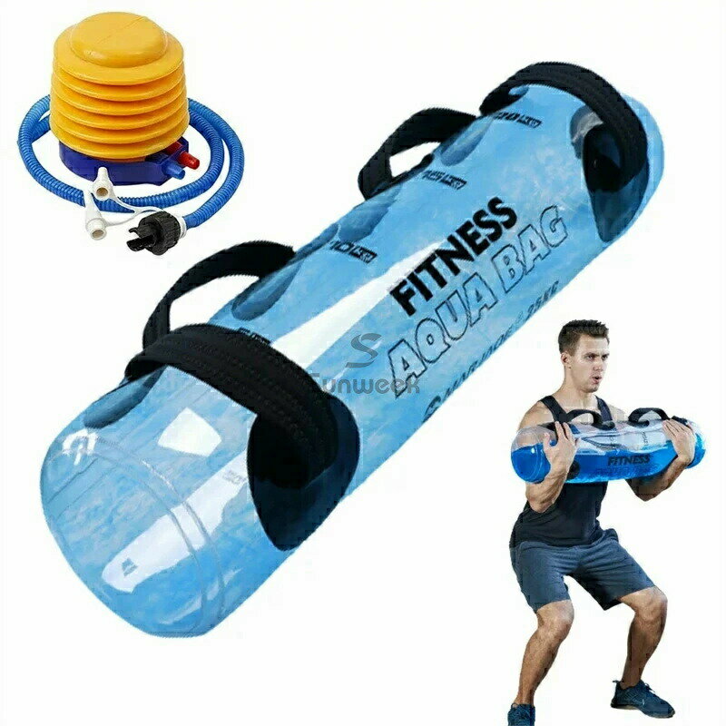 Rakuten - ウォーターバッグ ウォーターバッグ トレーニング 体幹トレーニング 器具 5kg 10kg 15kg 20kg 25kg 30kg 35kg 筋トレ器具 ウォーターダンベル 水 ウォーターバック コアトレーニング バーベル フットポンプ付き 送料無料