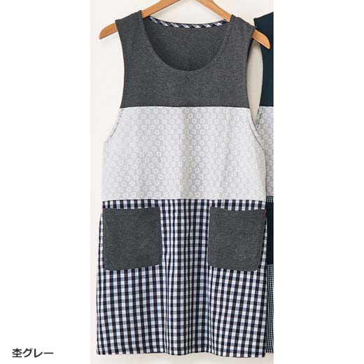 パッチワークワークエプロン/M-L/キッチン用品・食器・調理器具その他