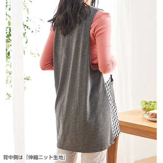 パッチワークワークエプロン/M-L/キッチン用品・食器・調理器具その他