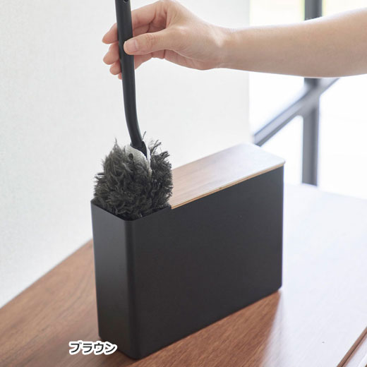 イエリオ　インテリア家具・雑貨のその他リビング用品 リン 替えモップ入れ付ハンディーワイパースタンド ＜山崎実業＞｜アングル2