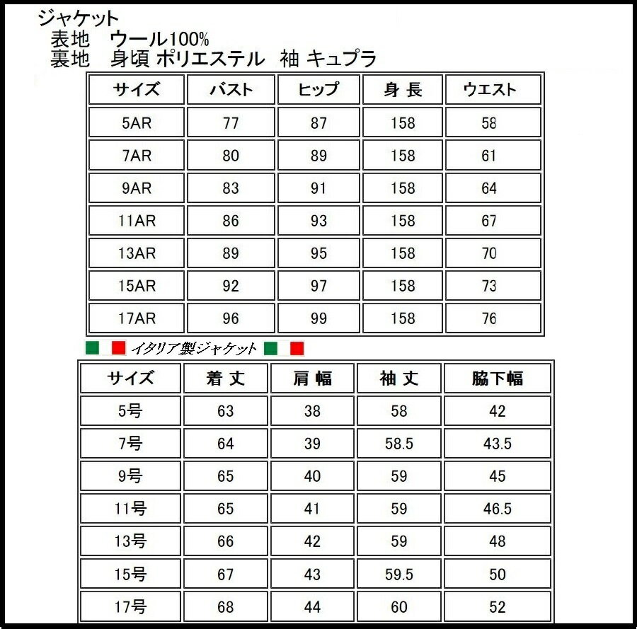 【あす楽・送料無料】5号/7号/9号/11号/13号/15号/17号/ジャケット/単品/ネイビー/事務服/制服/イタリア製/薄手ウール/裏地背抜き/ビジネススーツ 3