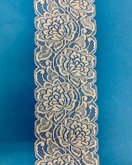 幅8.5ストレッチレース【白】NB1411日本製（福井県産）