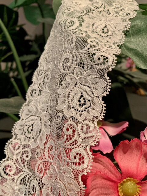 幅8.5cmストレッチレース【白】NB1401日本製（福井県産）