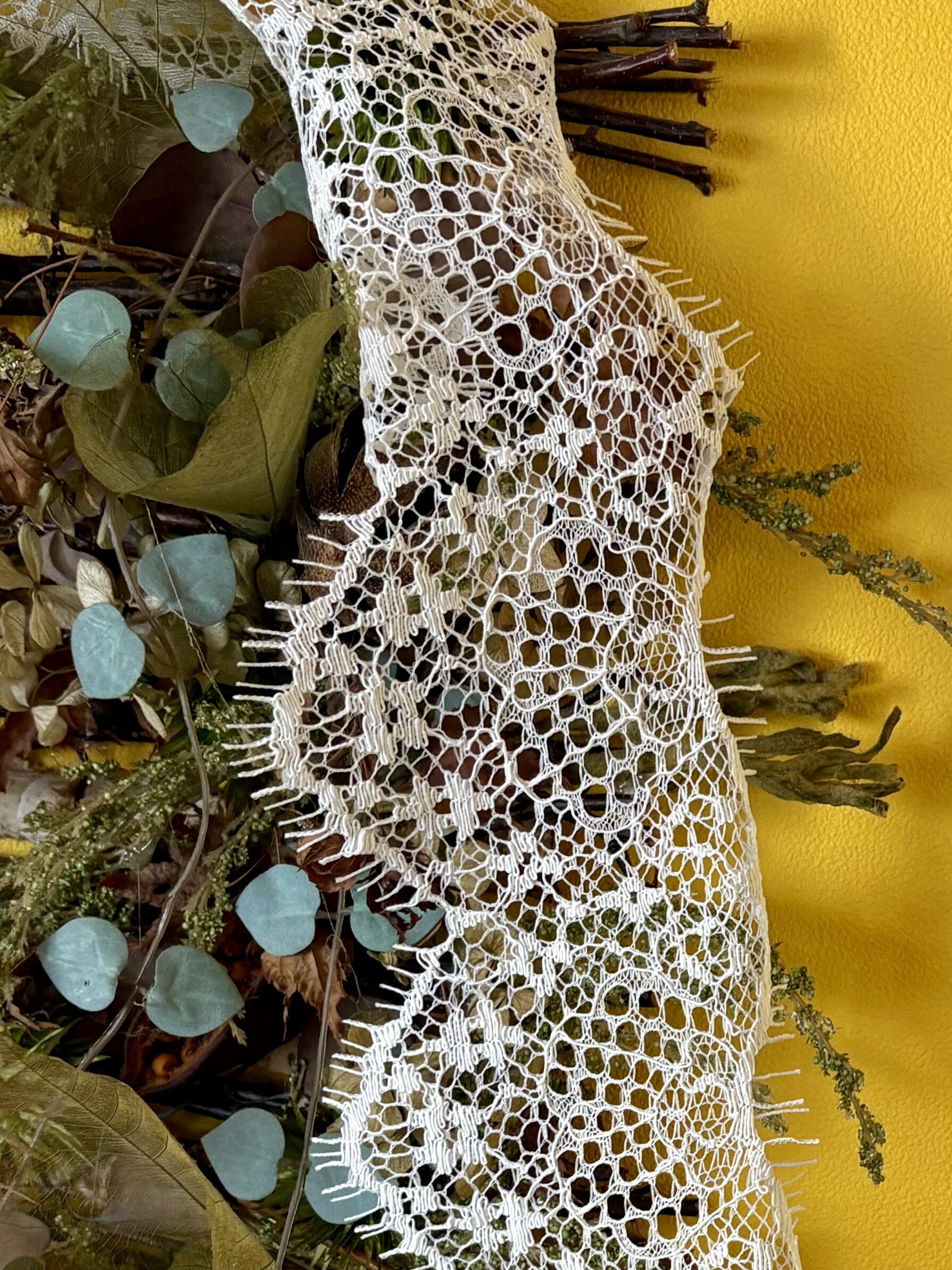 Russell Lace - 高級感たっぷり洗えるアイラッシュコードレース【白】NB2485TR日本製（福井県産）