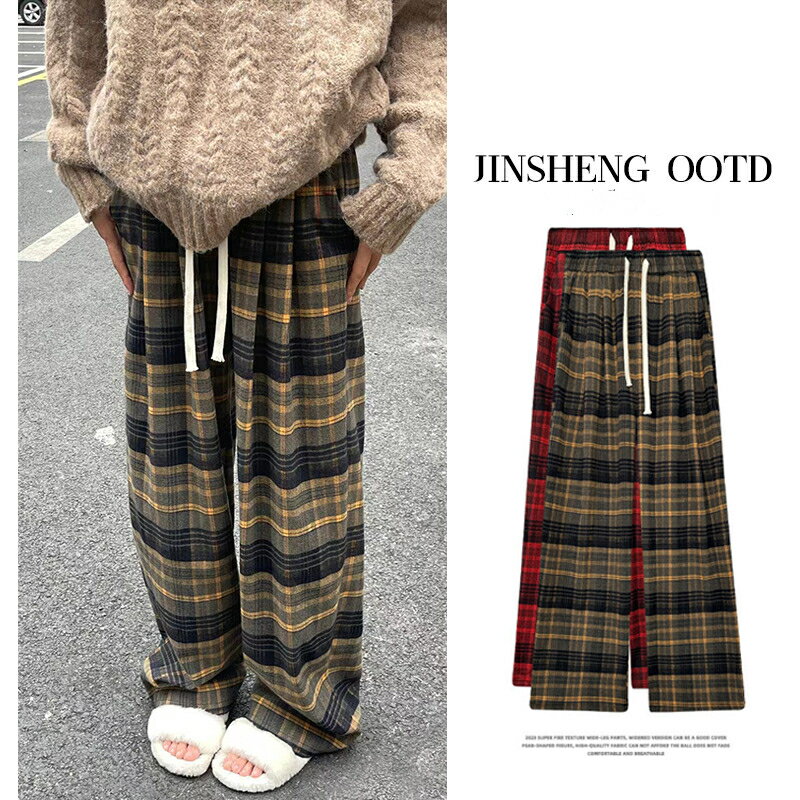 【送料無料】 パンツ ワイドパンツ スカーチョ バギーパンツ ガウチョパンツ チェック柄 裏起毛 暖かい 九分丈 体型カバー 秋 冬 レディース ボトムス ワイド ゆったり カジュアル 大きいサイズ 美脚 細見え 防寒 秋冬