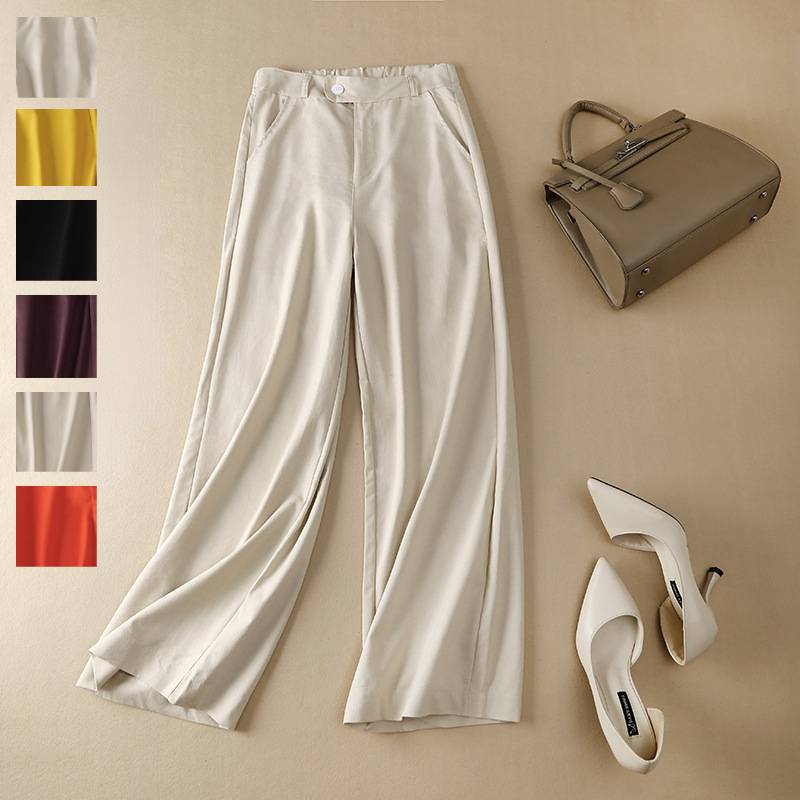 パンツワイドパンツリネンパンツレデ...