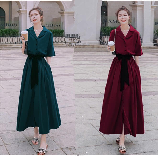 【送料無料】ワンピース レディース シャツワンピース マキシワンピース プリーツ ロング マキシ丈 リゾート きれいめ Aライン フレア 大人 上品 春 夏 秋...