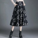 【送料無料】スカート レディース フレアスカート ボトムス Aライン フレア レディース ロングスカート ロング マキシ 膝下 ひざ下 大きいサイズ ゆったり マキシスカート ギャザースカート ハイウエストスカート 花柄 春 秋 冬