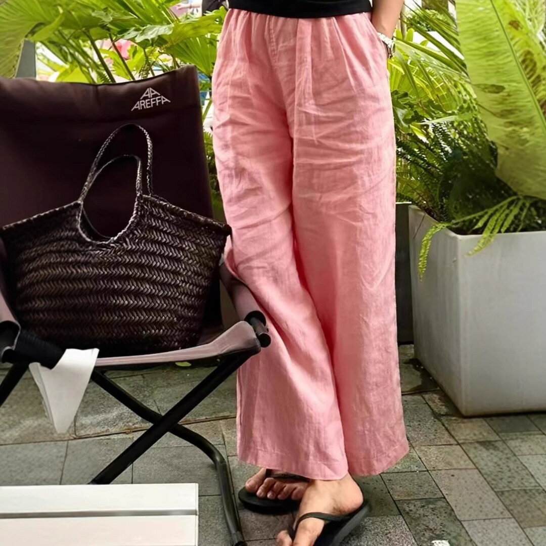 【送料無料】 パンツ ワイドパンツ リネンパンツ レディース ボトムス 綿麻 リネン ロング スカーチョ ガウチョパンツ 体型カバー 春 夏 無地 薄 涼しい リラックス ワイド ゆったり カジュアル 大きいサイズ