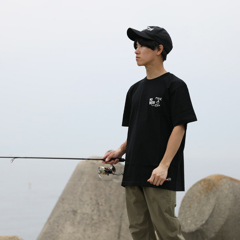 NOBiTER ノーバイターx DECADEWORKS ディケイドワークス コラボレーション 半袖 Tシャツ typeA nbt184039 限定品 ヘビーウェイト 厚手 生地 洗濯に強い コットン 綿100％ ユニセックス 男女兼用 黒 白 ブラック ホワイト M L フィッシング 釣り アウトドア キャンプ nobiter-10000126 NO BiTER(ノーバイター) サンプル画像2