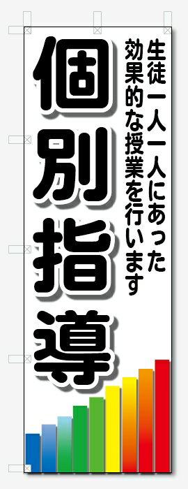 楽天のぼり君のぼり旗　個別指導 （W600×H1800）学習塾